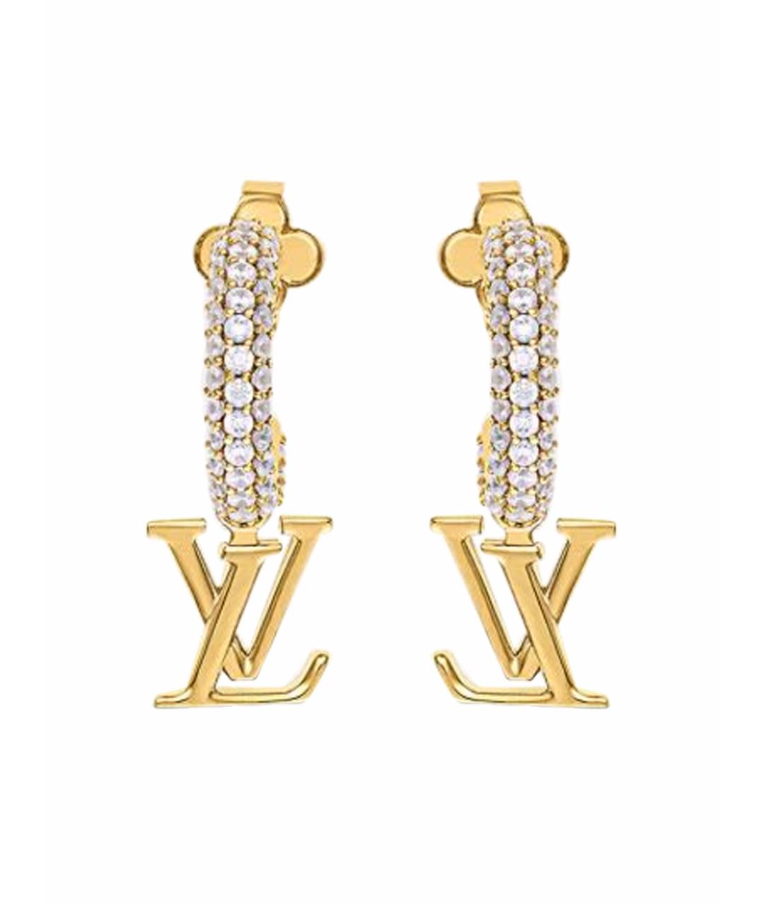 LOUIS VUITTON Золотые металлические серьги, фото 1