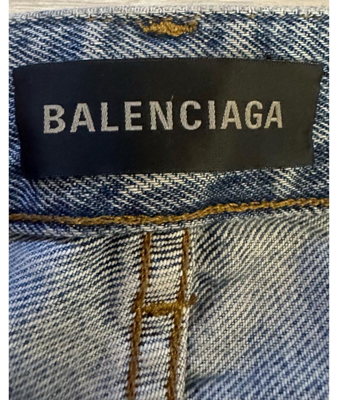 BALENCIAGA Голубые хлопковые джинсы, фото 4