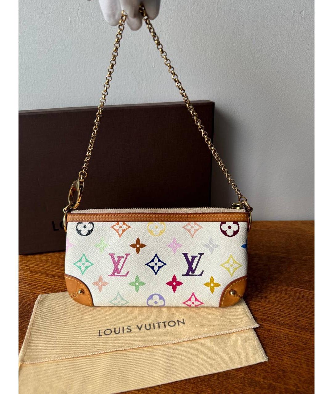 LOUIS VUITTON Белая сумка с короткими ручками, фото 4