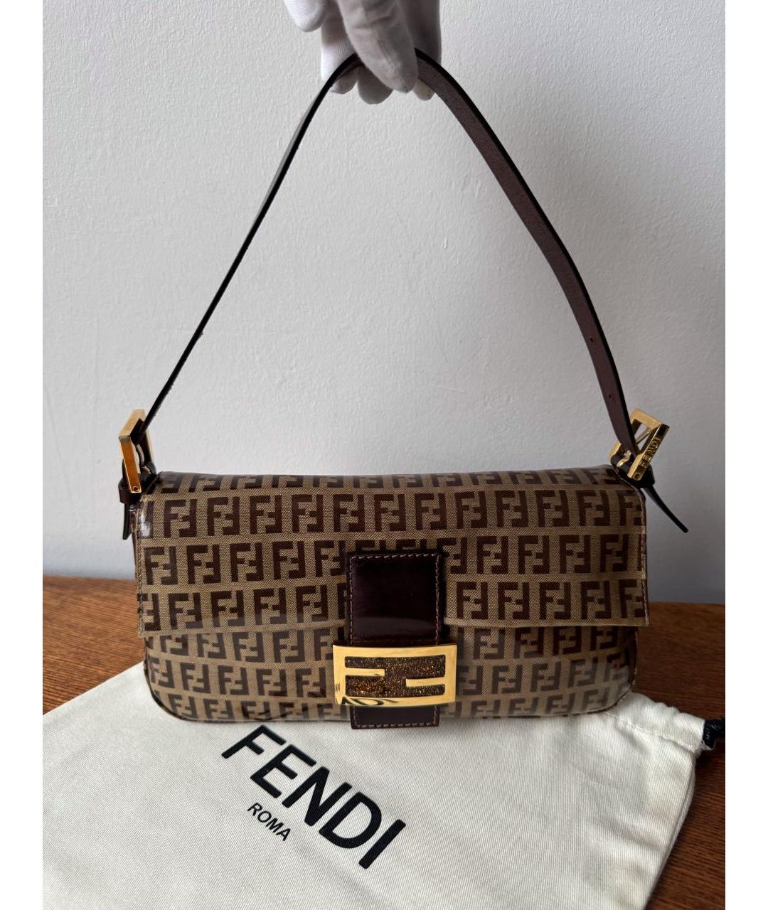 FENDI Коричневая сумка через плечо, фото 4