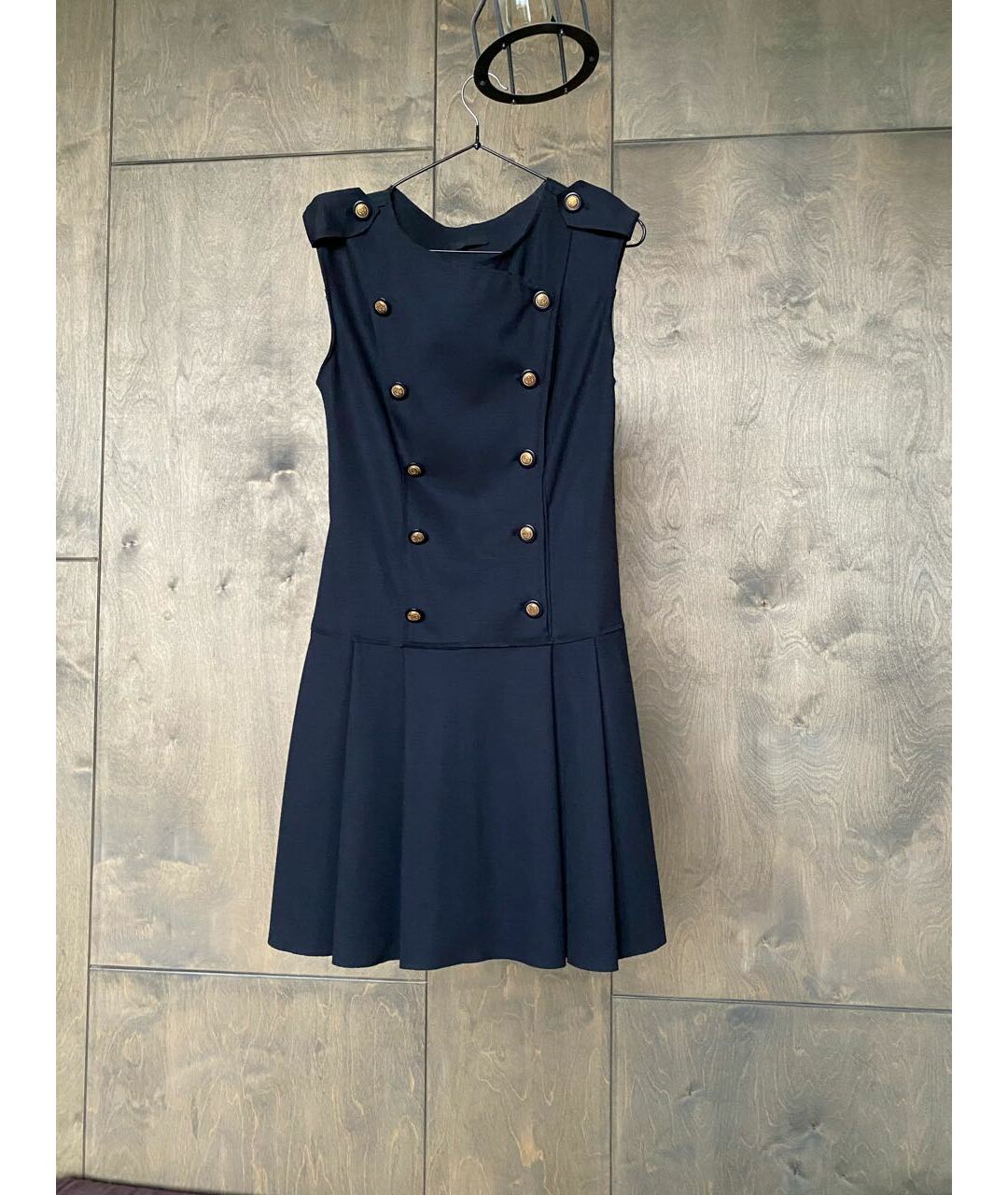 PINKO Темно-синее шерстяное платье, фото 6