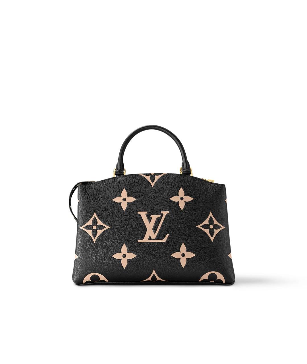 LOUIS VUITTON Черная кожаная сумка с короткими ручками, фото 3