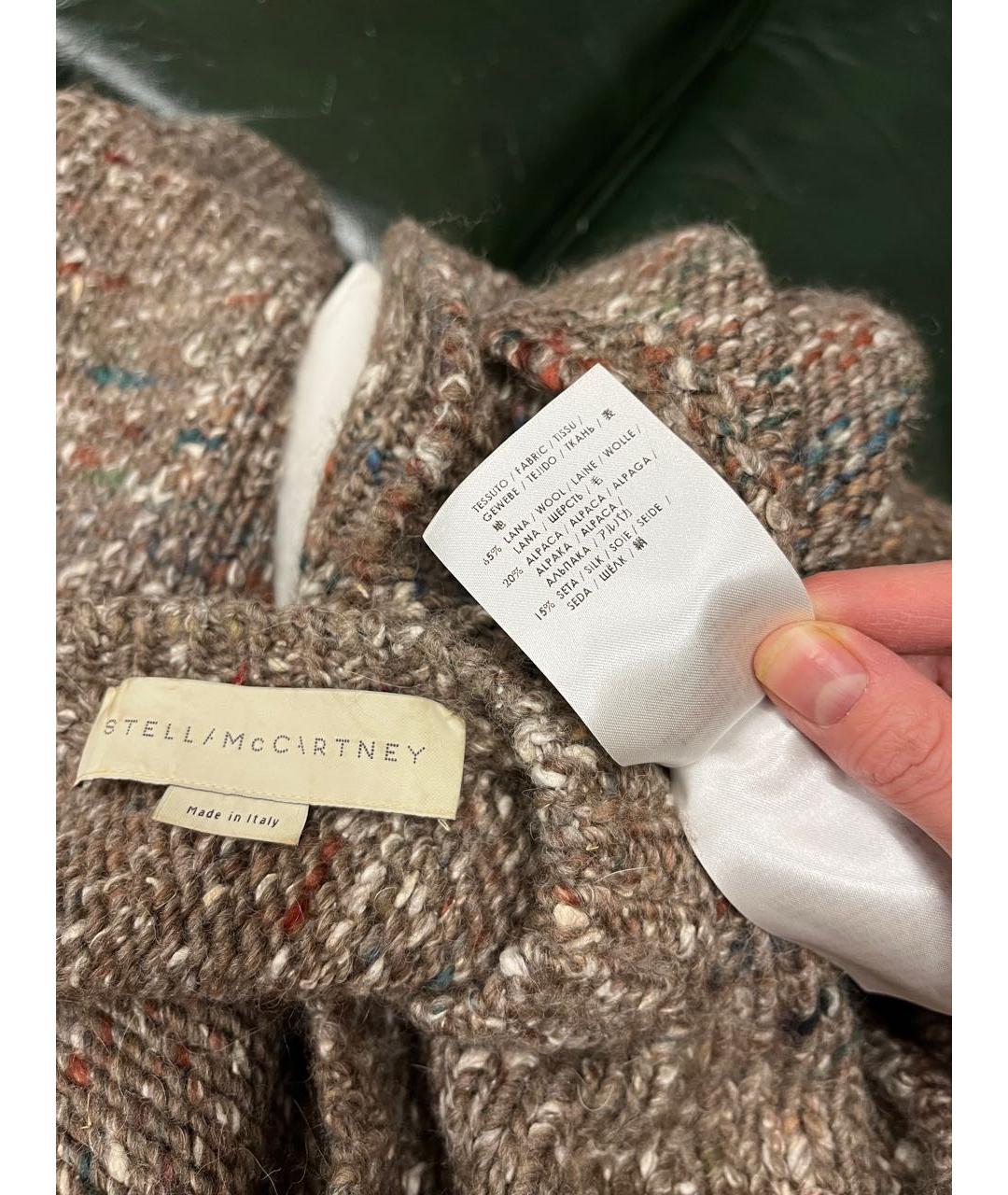 STELLA MCCARTNEY Бежевое шерстяное повседневное платье, фото 6