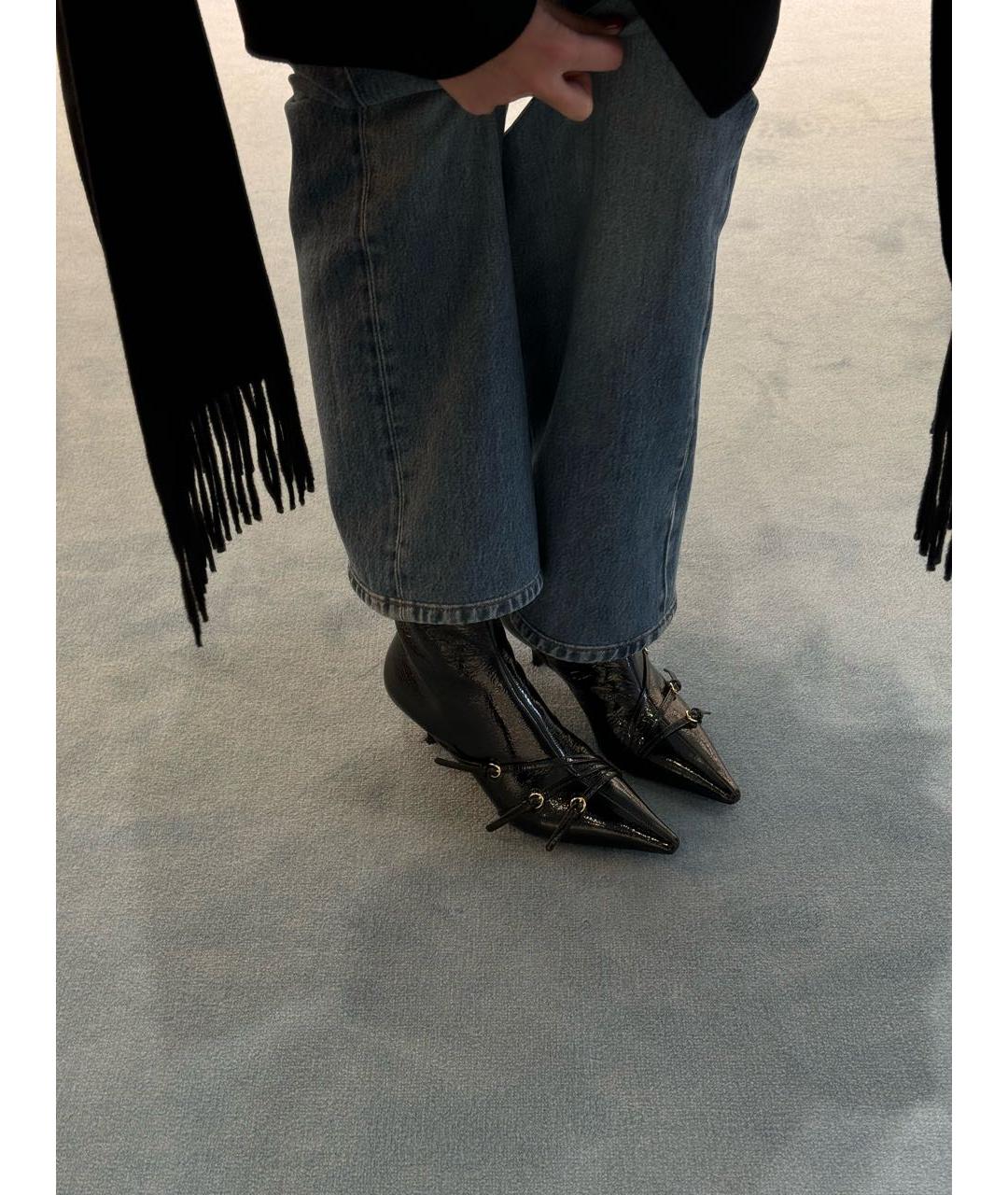 MIU MIU Черные кожаные ботильоны, фото 5