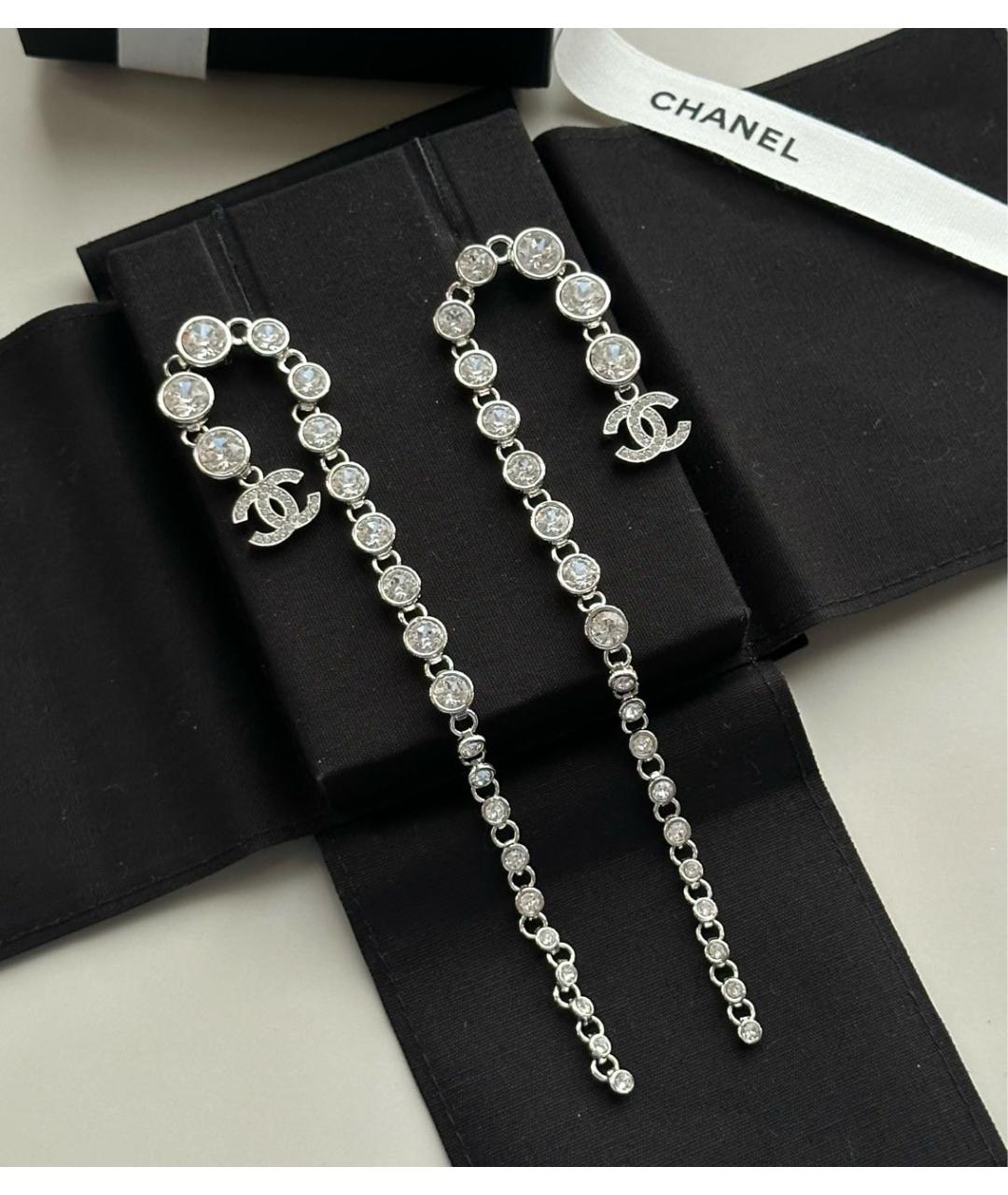 CHANEL Серебряные серьги, фото 5