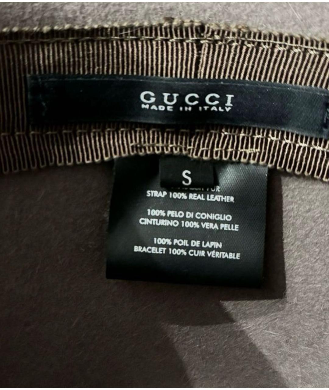 GUCCI Антрацитовая шерстяная шляпа, фото 4