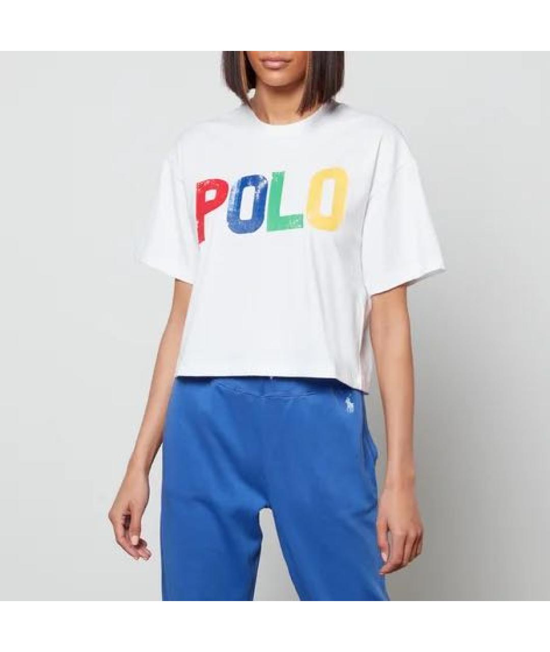 POLO RALPH LAUREN Белая хлопковая футболка, фото 2