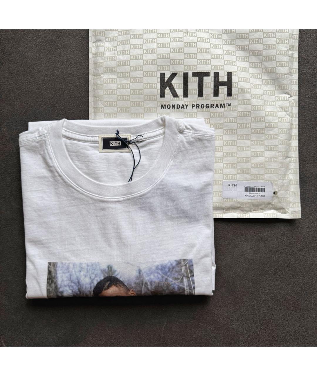 KITH Белая хлопковая футболка, фото 3