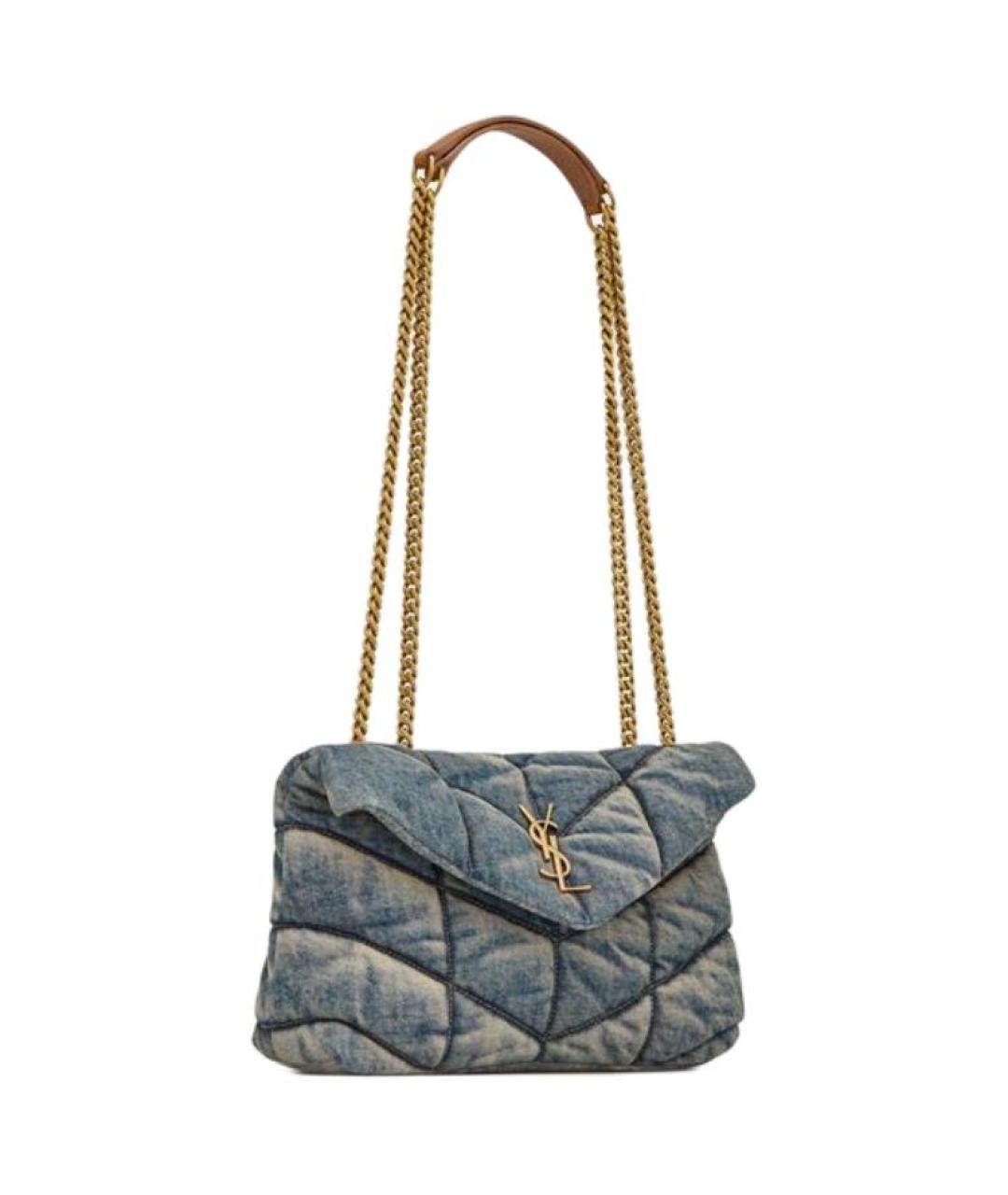 SAINT LAURENT Синяя деним сумка через плечо, фото 2
