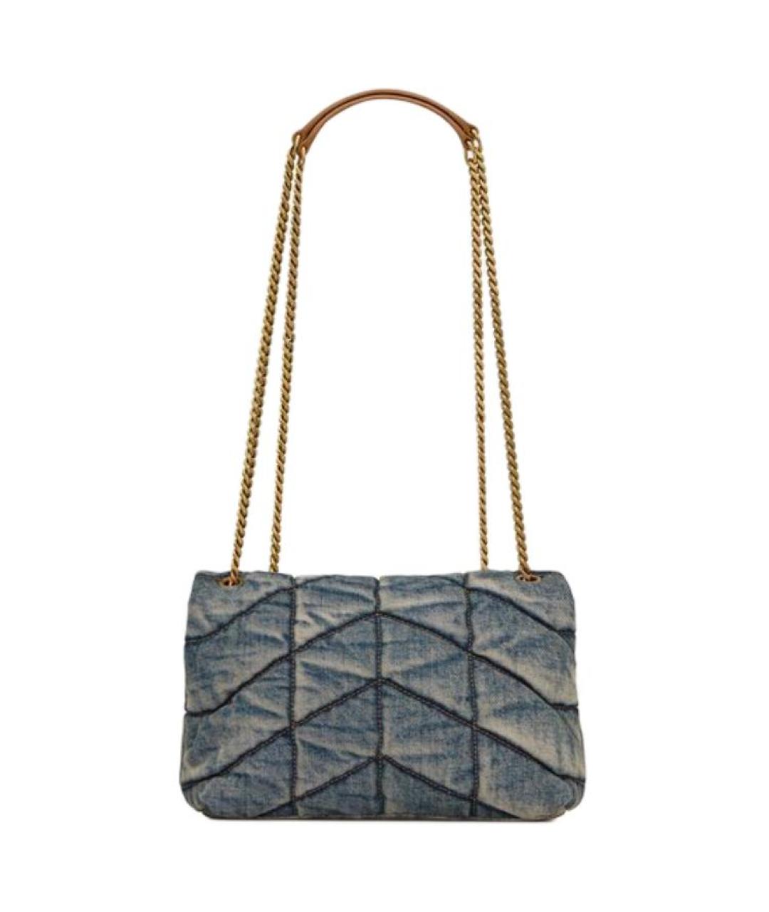 SAINT LAURENT Синяя деним сумка через плечо, фото 4