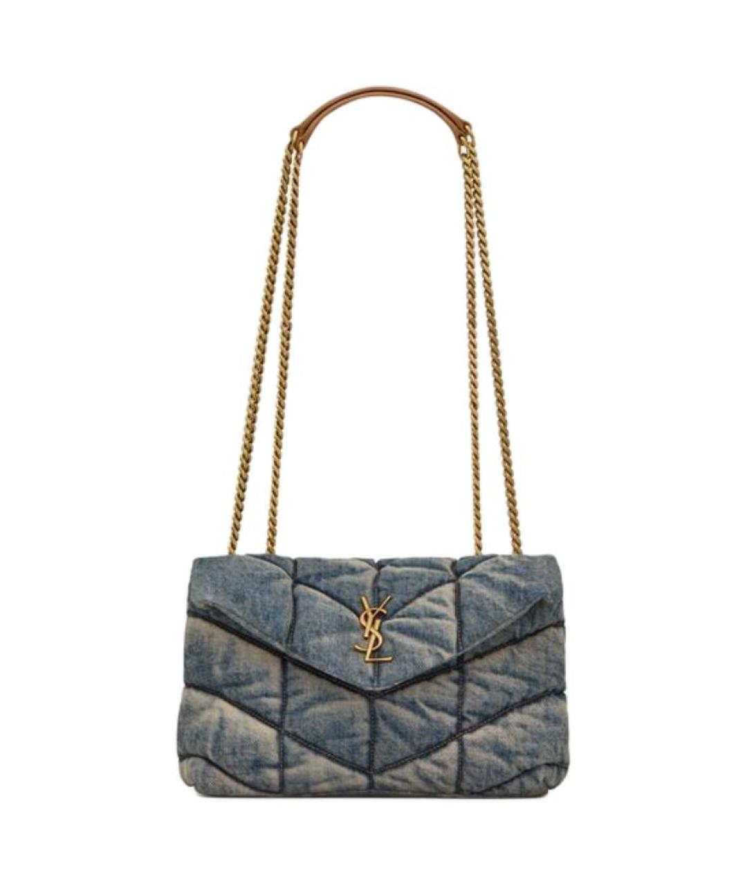 SAINT LAURENT Синяя деним сумка через плечо, фото 1