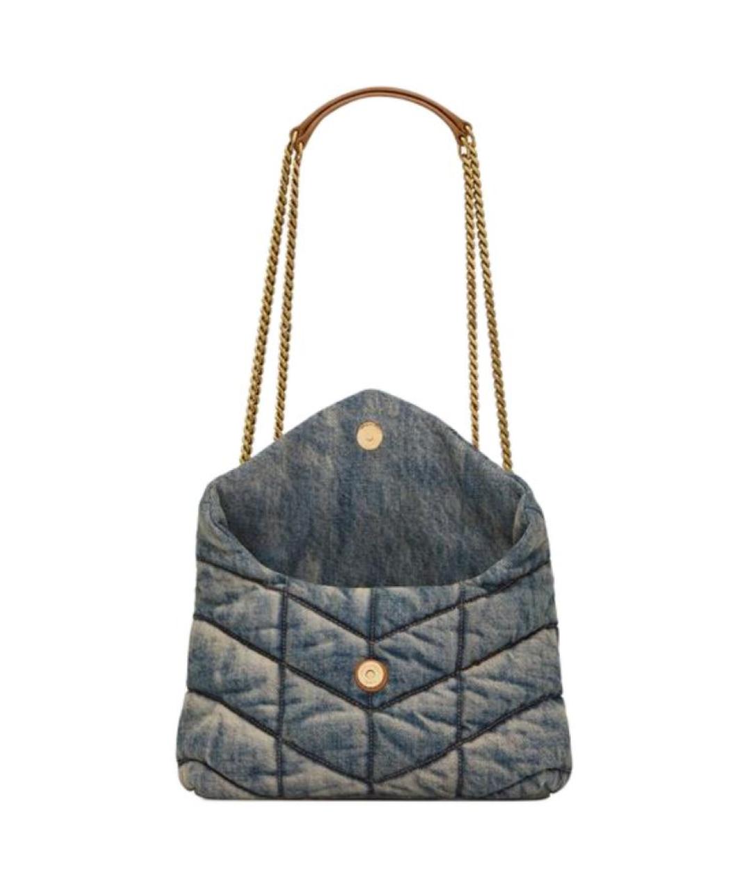 SAINT LAURENT Синяя деним сумка через плечо, фото 3