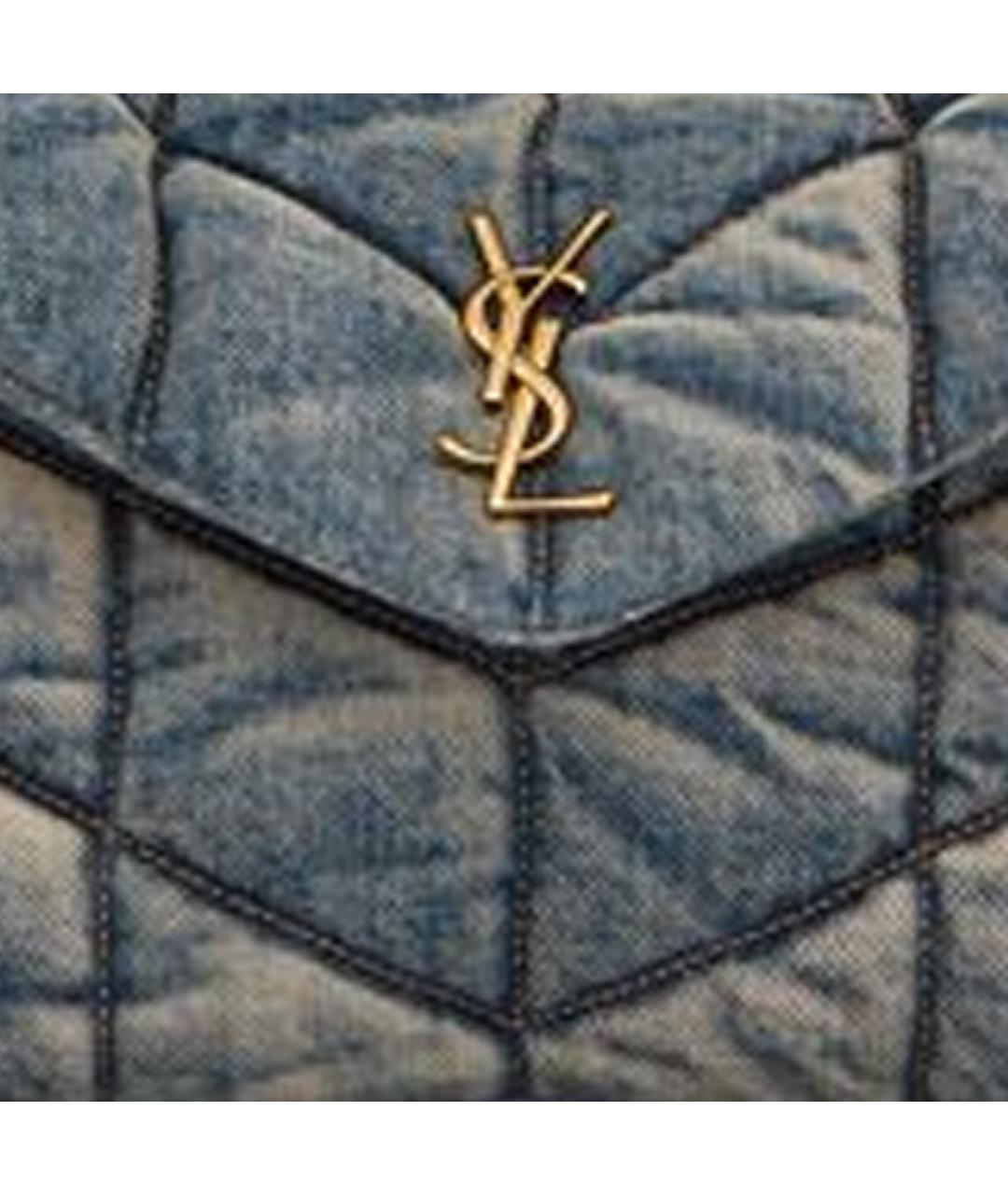 SAINT LAURENT Синяя деним сумка через плечо, фото 5