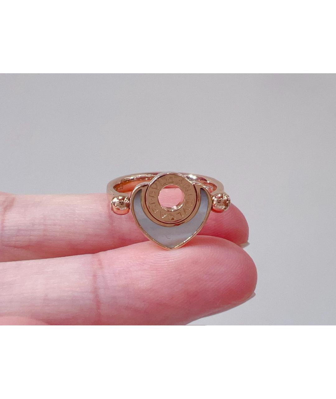 BVLGARI Белое кольцо из розового золота, фото 10