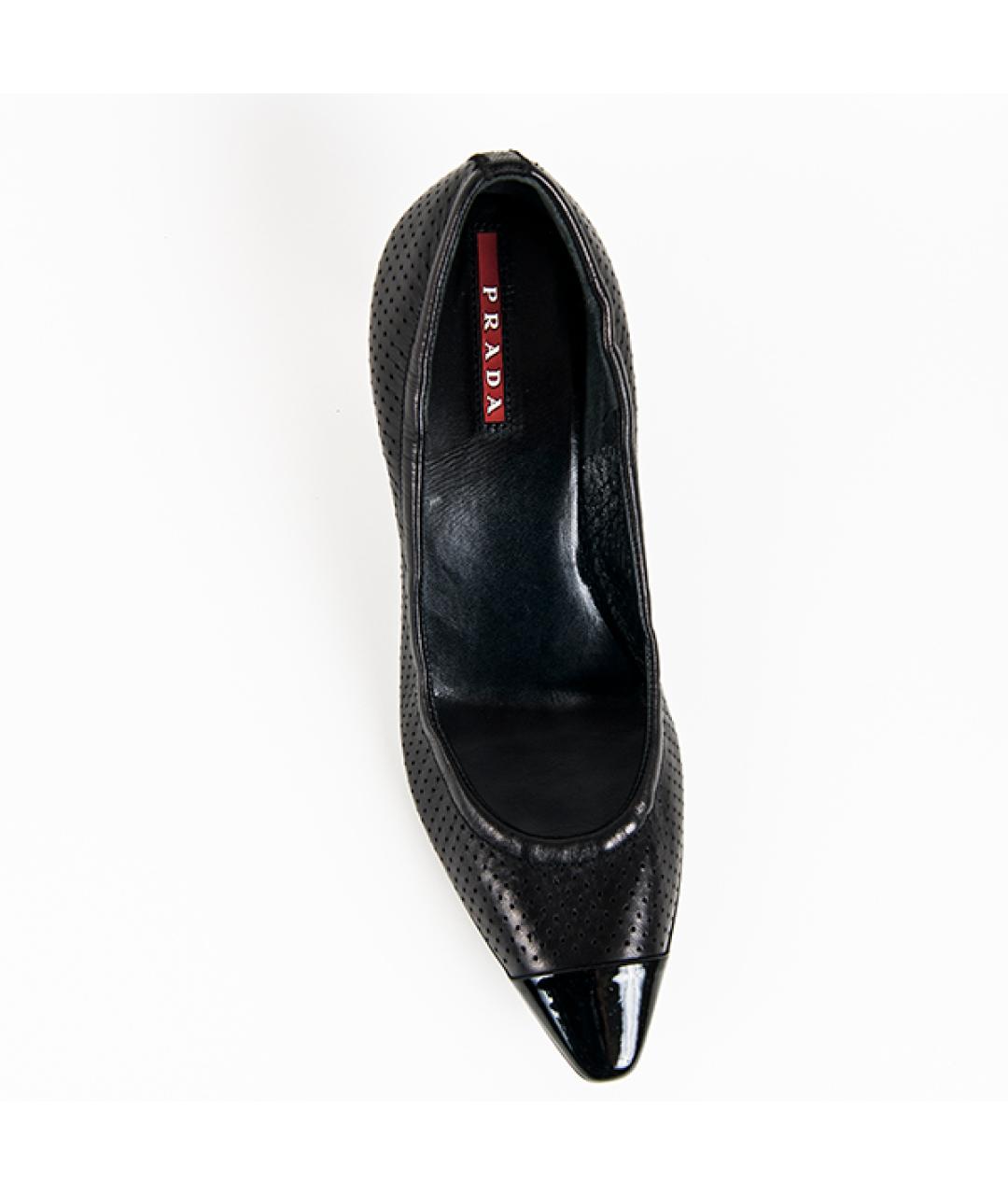 PRADA Черные кожаные туфли, фото 4