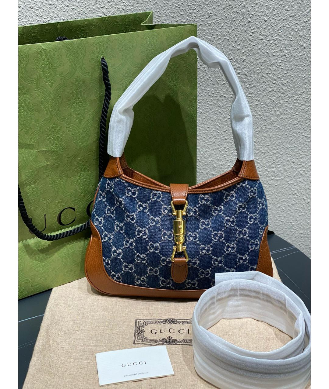 GUCCI Голубая сумка через плечо, фото 9