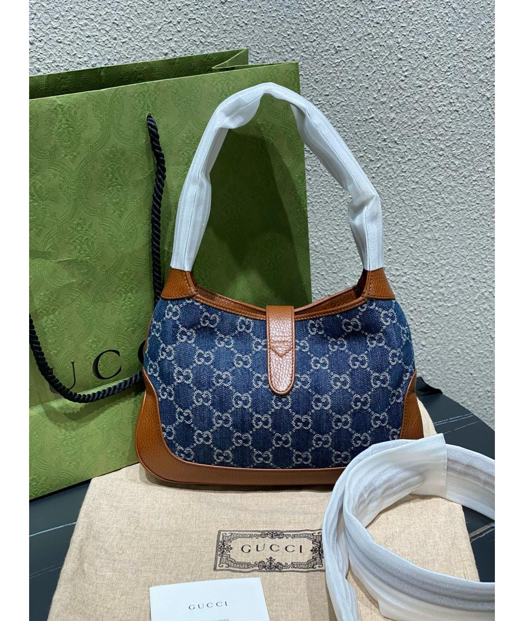 GUCCI Голубая сумка через плечо, фото 3