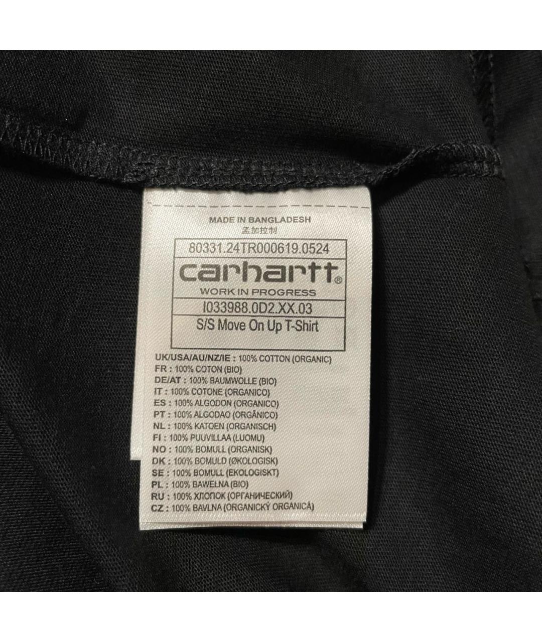 CARHARTT Черная хлопковая футболка, фото 7