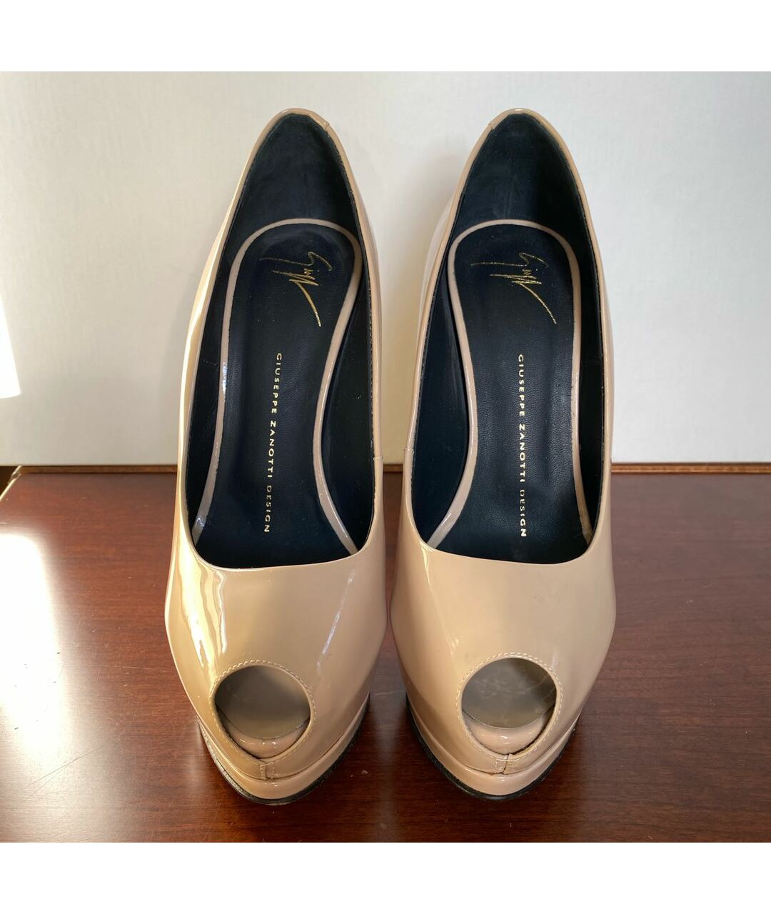 GIUSEPPE ZANOTTI DESIGN Бежевые туфли из лакированной кожи, фото 2