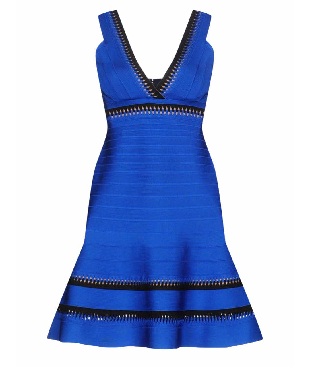 HERVE LEGER Синее шелковое повседневное платье, фото 1