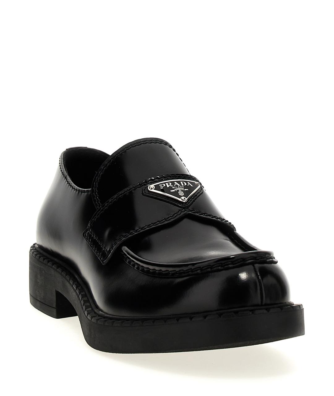 PRADA Черные кожаные лоферы, фото 2