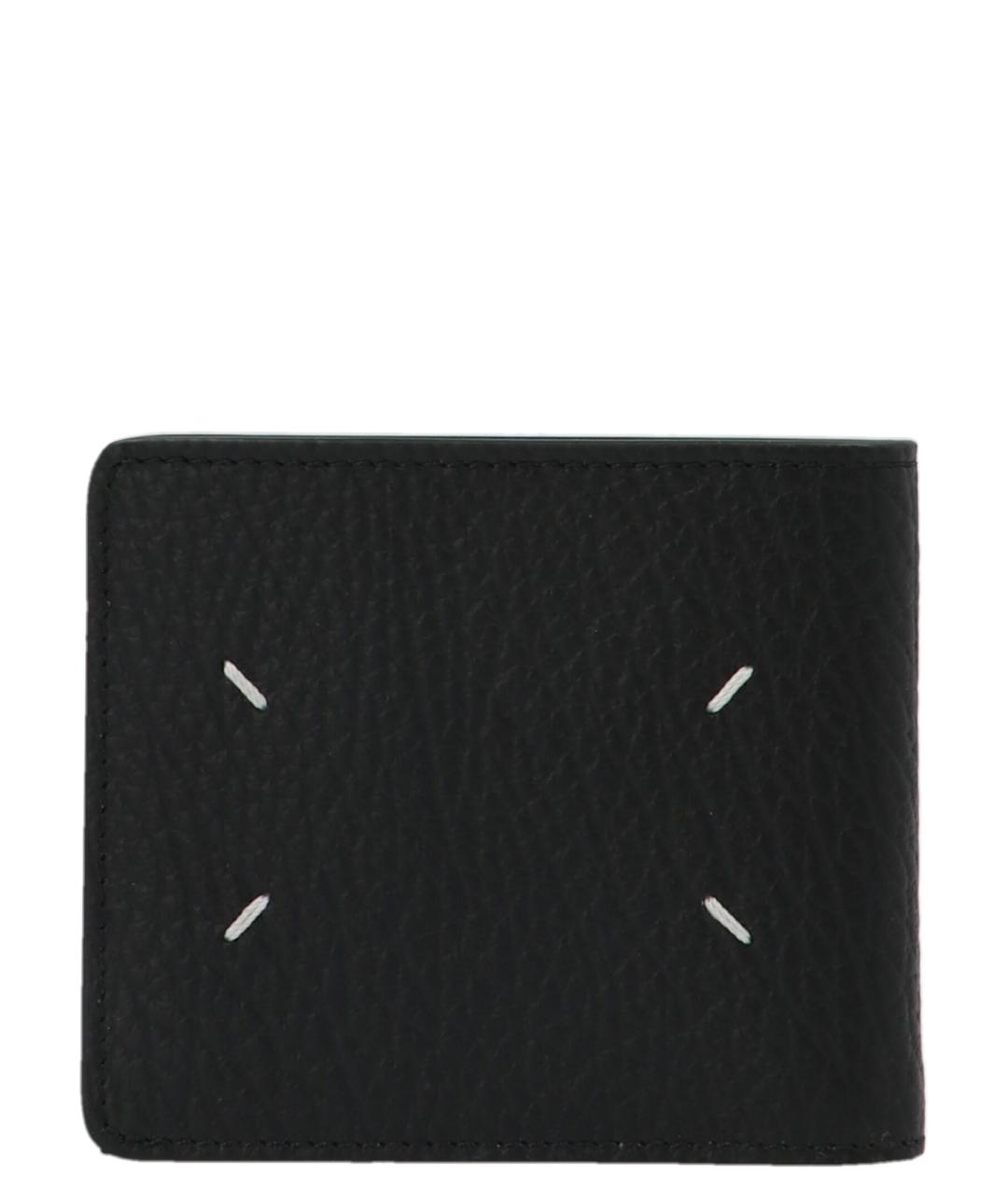 MAISON MARGIELA Черный кожаный кошелек, фото 2