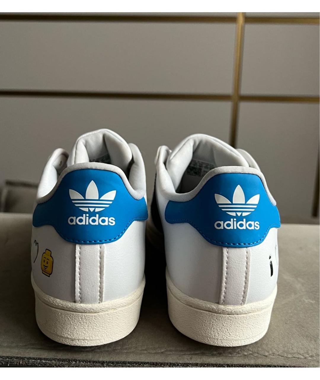 ADIDAS Белые кожаные кеды, фото 4