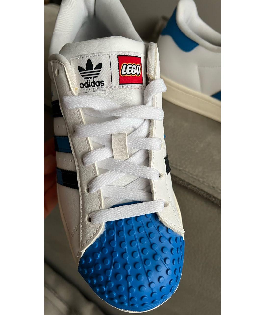 ADIDAS Белые кожаные кеды, фото 3