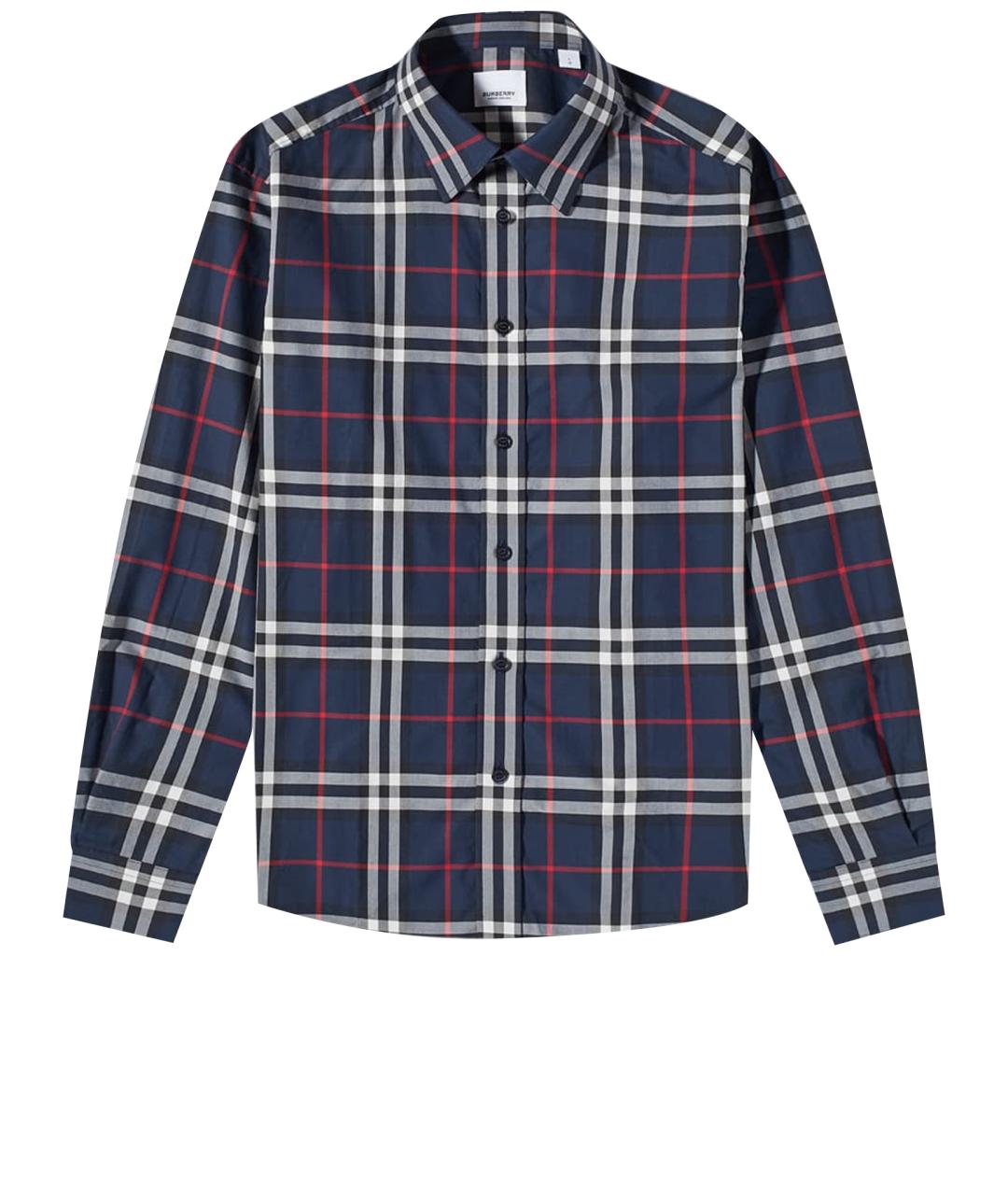 BURBERRY Синяя хлопковая кэжуал рубашка, фото 1