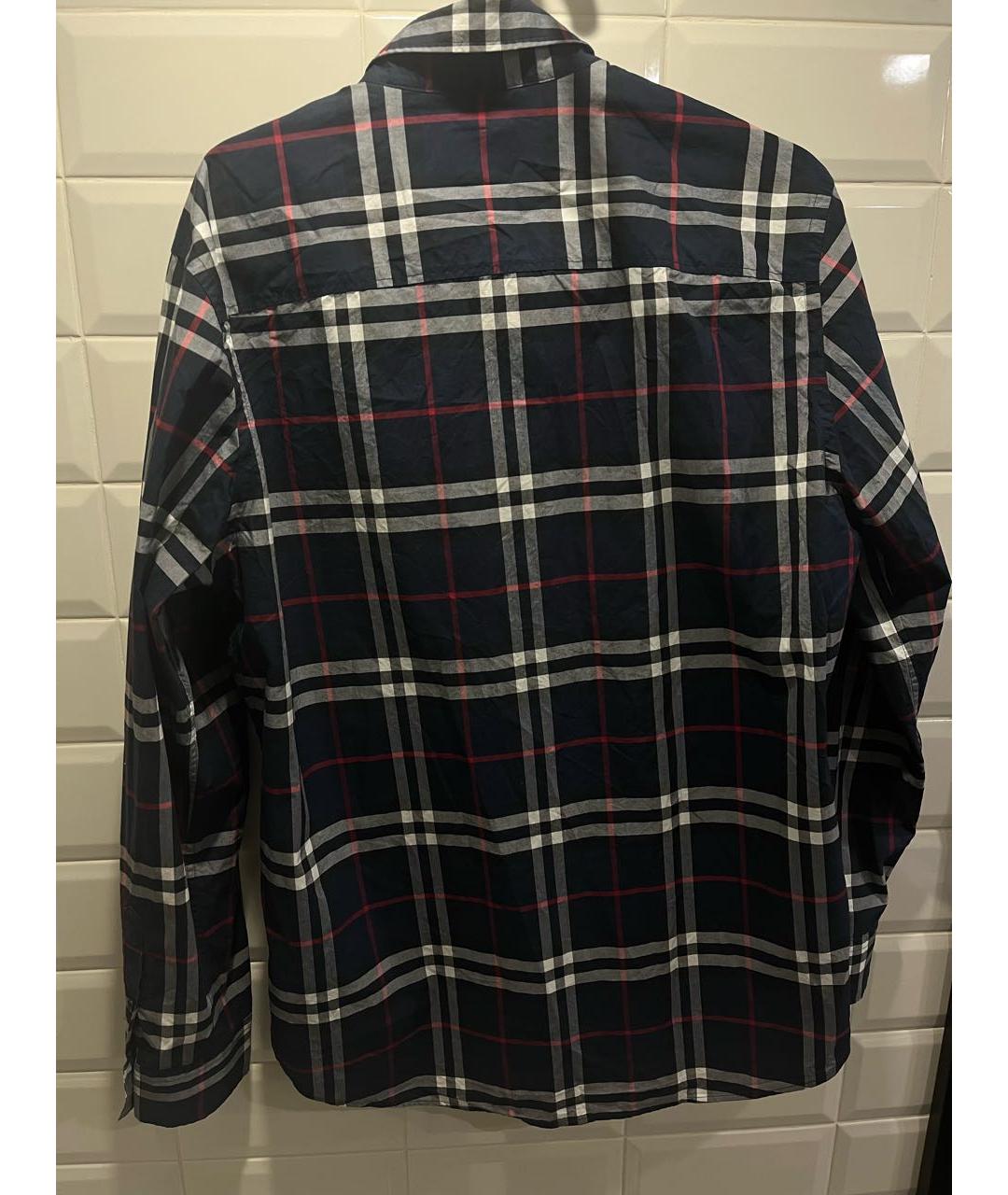 BURBERRY Синяя хлопковая кэжуал рубашка, фото 2