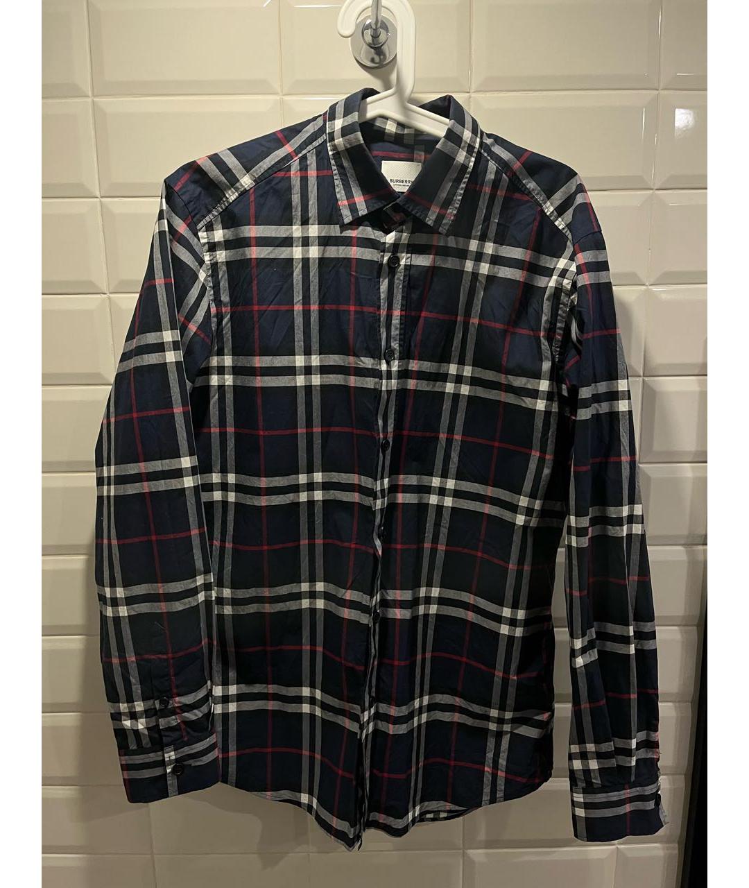 BURBERRY Синяя хлопковая кэжуал рубашка, фото 6