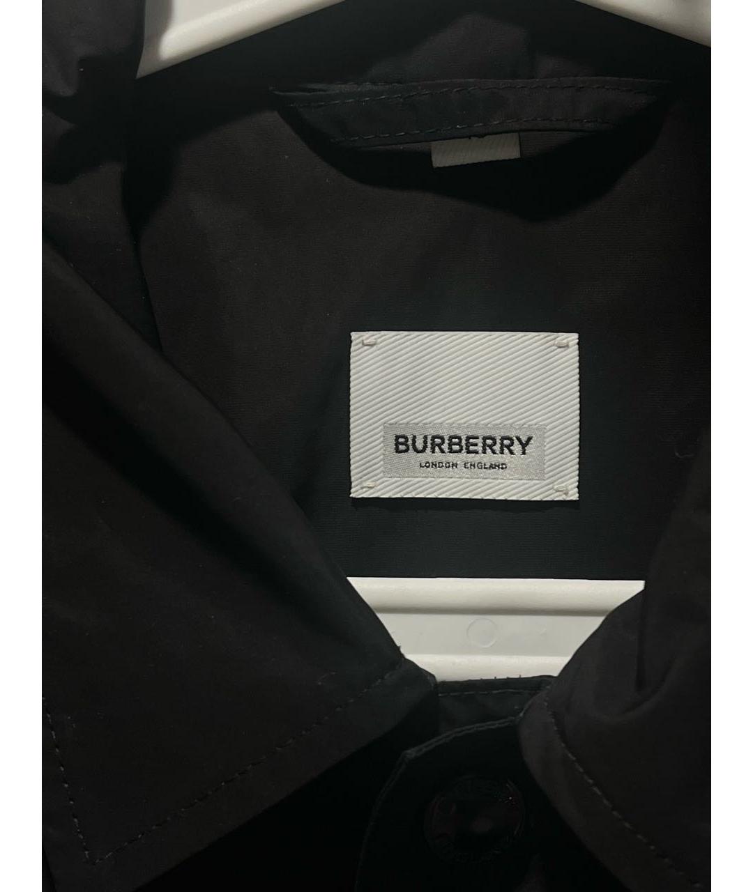 BURBERRY Черная полиэстеровая куртка, фото 6