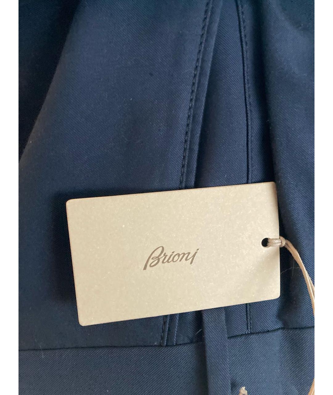 BRIONI Темно-синие кашемировые повседневные брюки, фото 7