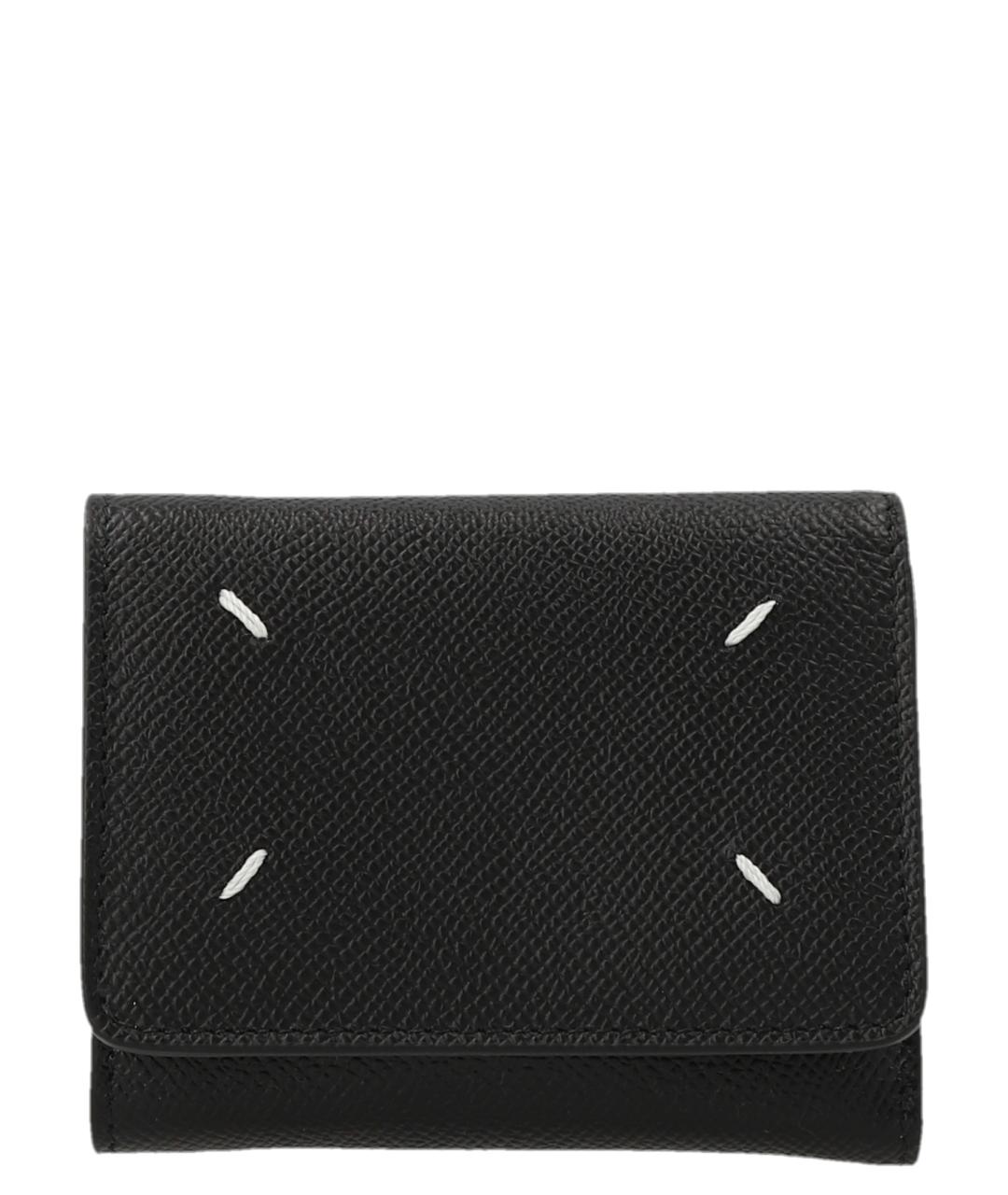 MAISON MARGIELA Черный кожаный кошелек, фото 1