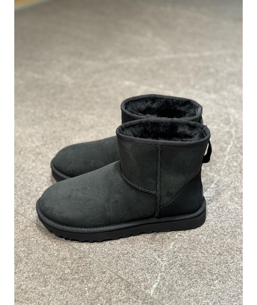 UGG AUSTRALIA Черные замшевые ботинки, фото 7