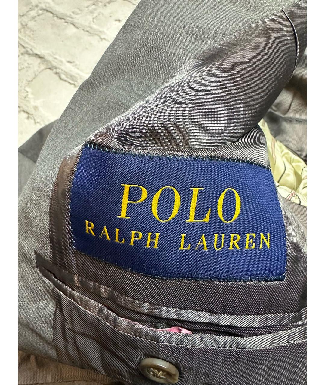 POLO RALPH LAUREN Серый шерстяной пиджак, фото 6