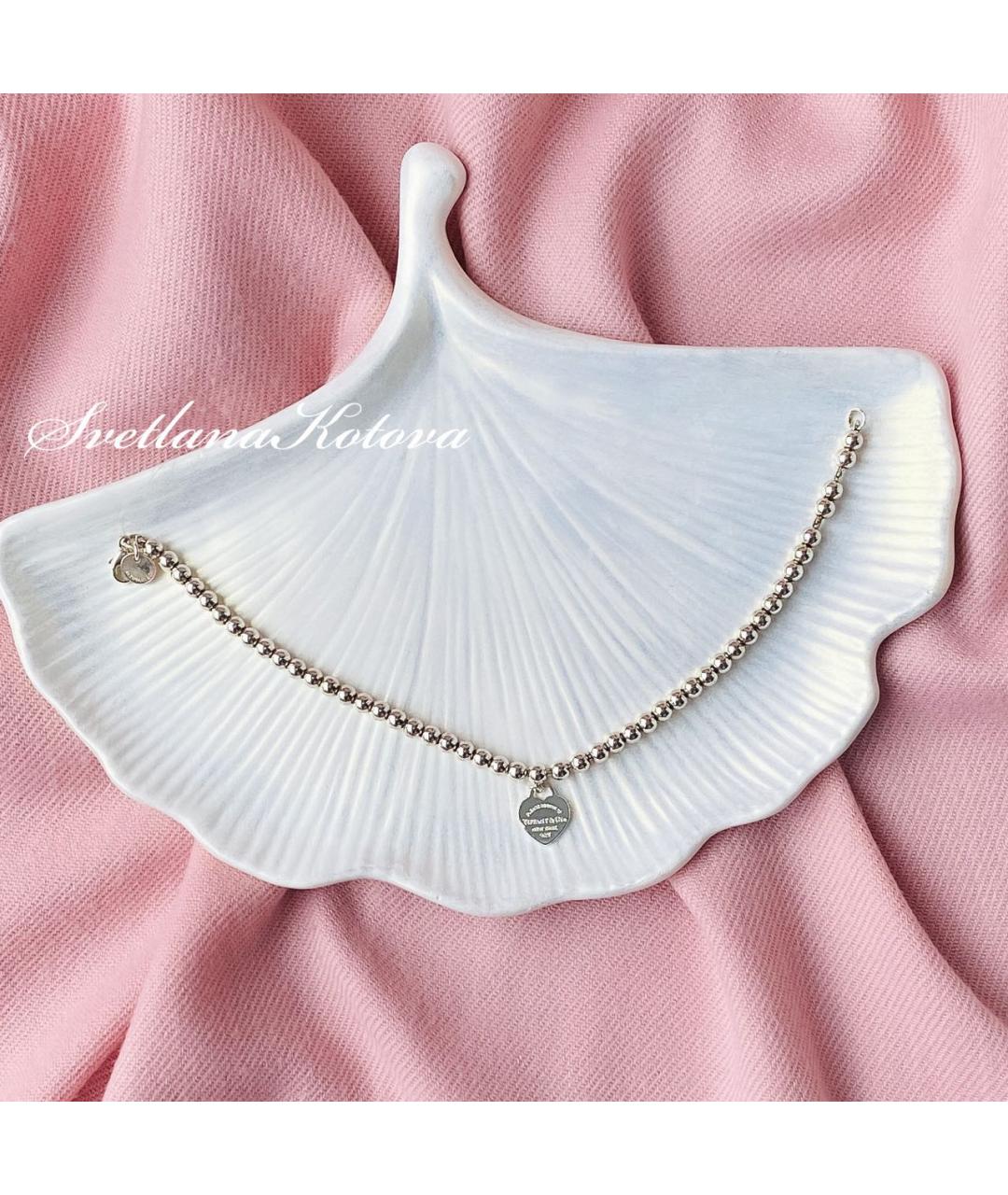 TIFFANY&CO Розовый серебряный браслет, фото 3