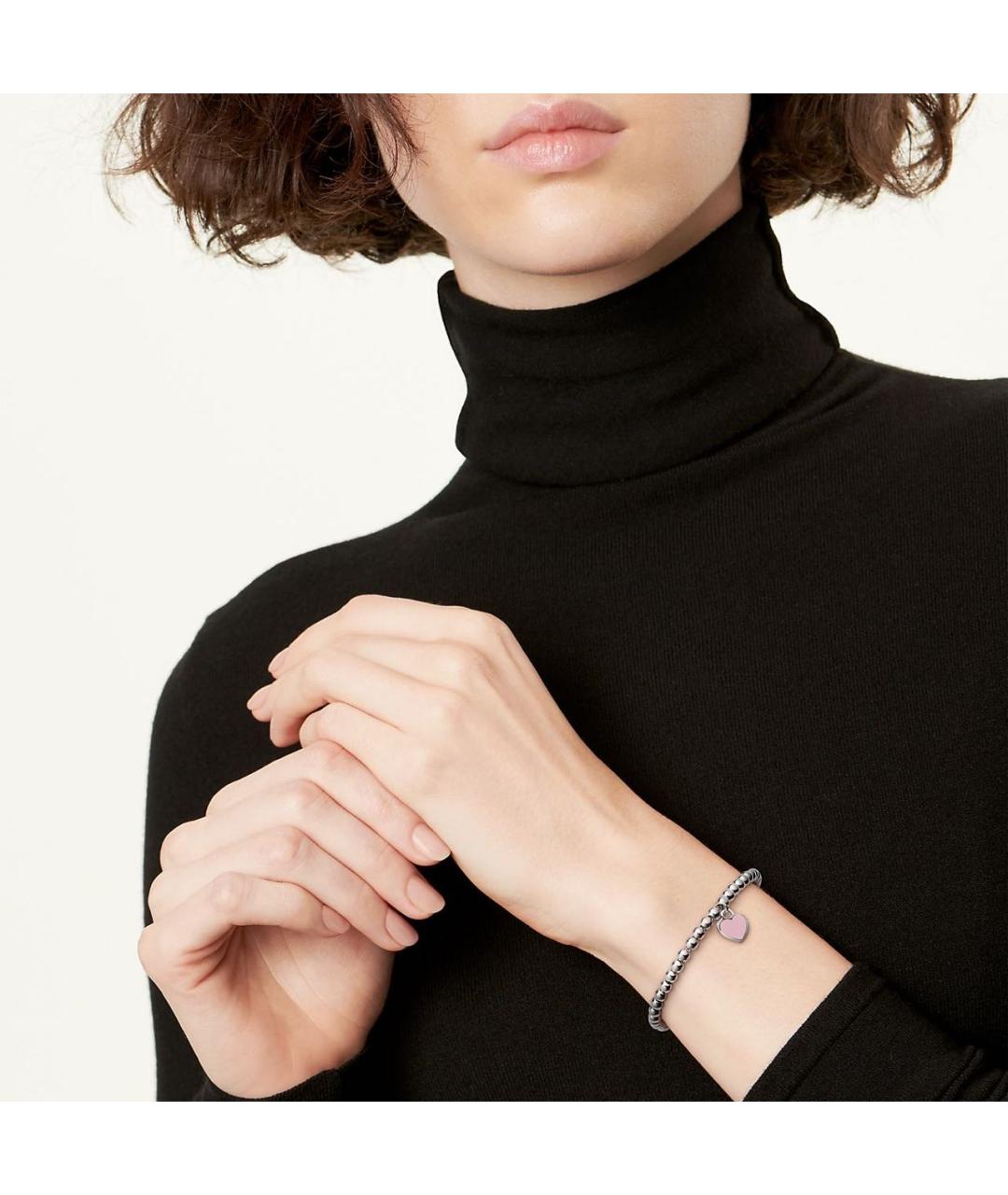 TIFFANY&CO Розовый серебряный браслет, фото 6