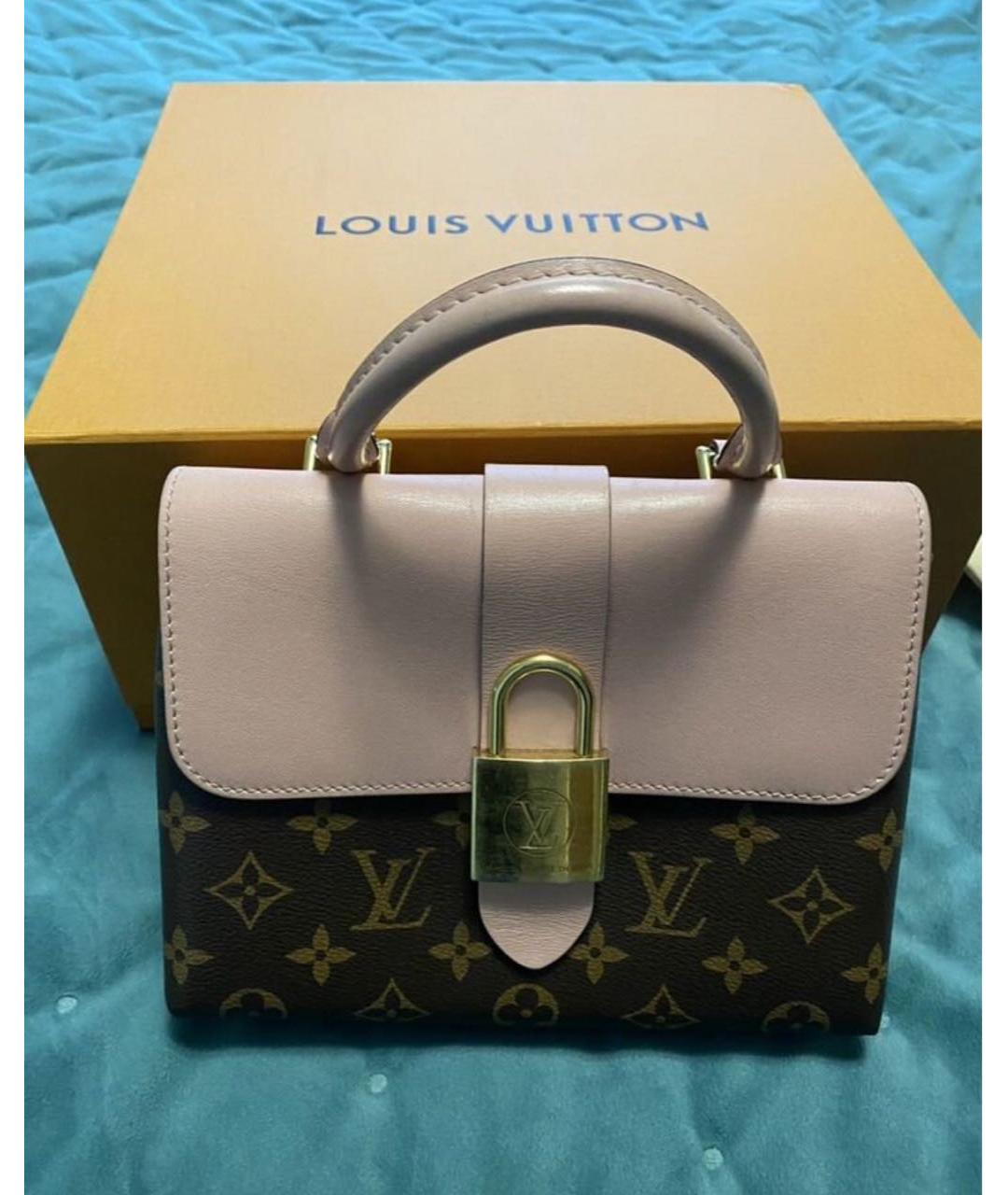 LOUIS VUITTON Коричневая кожаная сумка с короткими ручками, фото 2