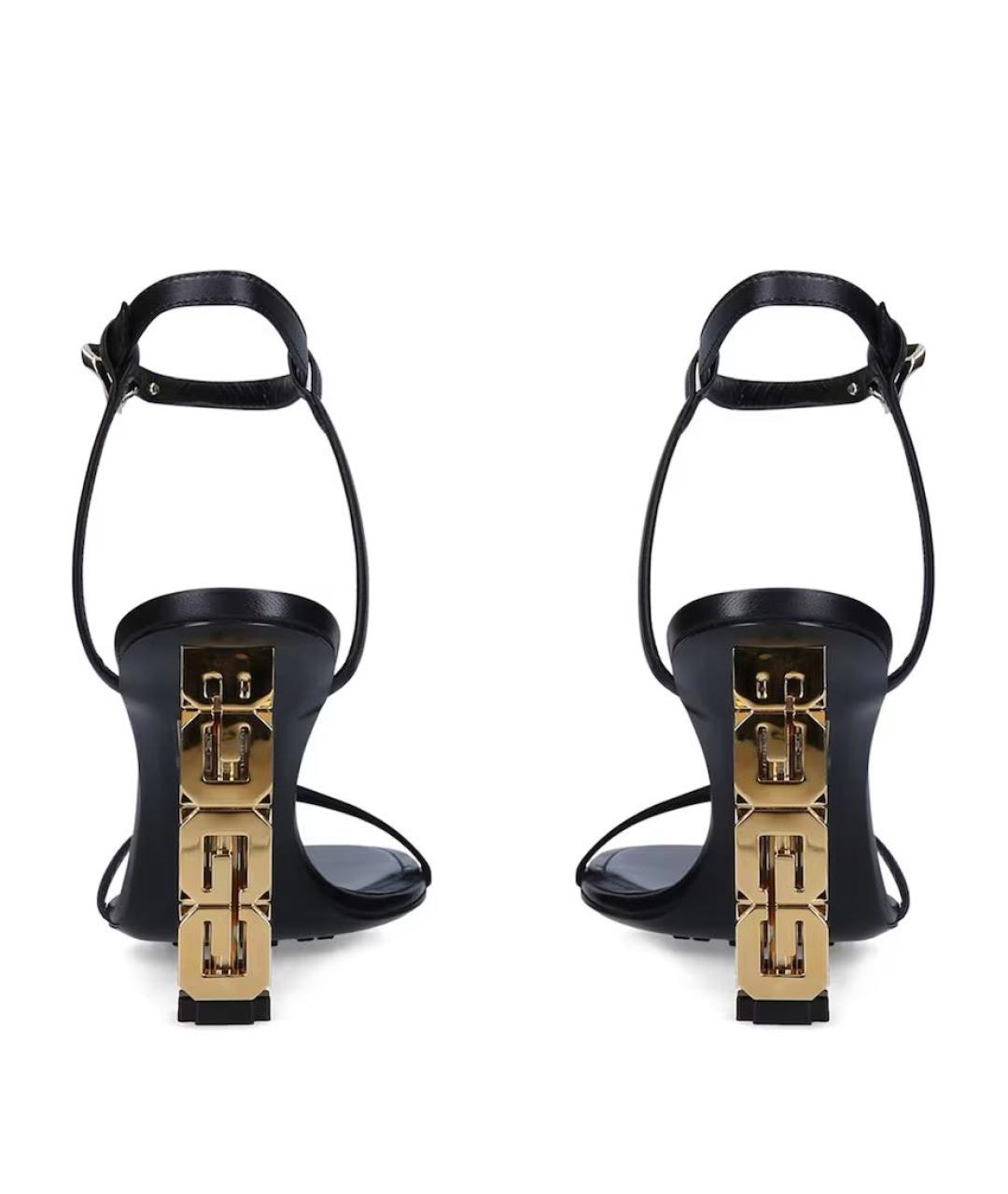 GIVENCHY Черные кожаные босоножки, фото 3