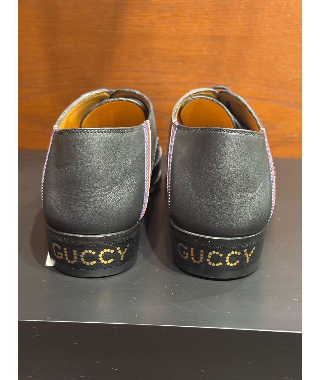 GUCCI Черные кожаные туфли, фото 4