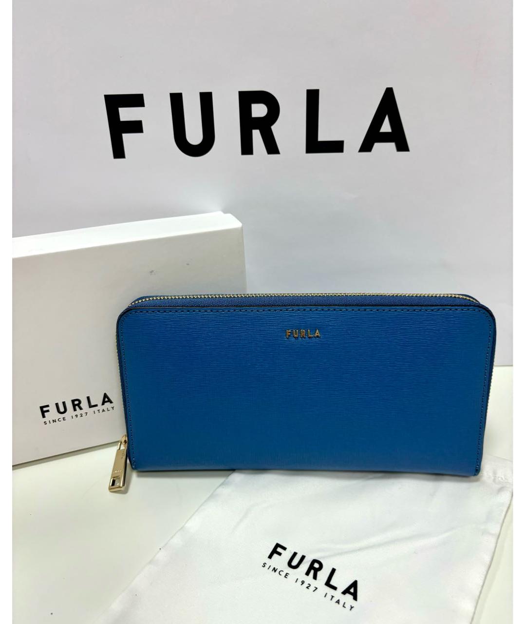 FURLA Синий кожаный кошелек, фото 8