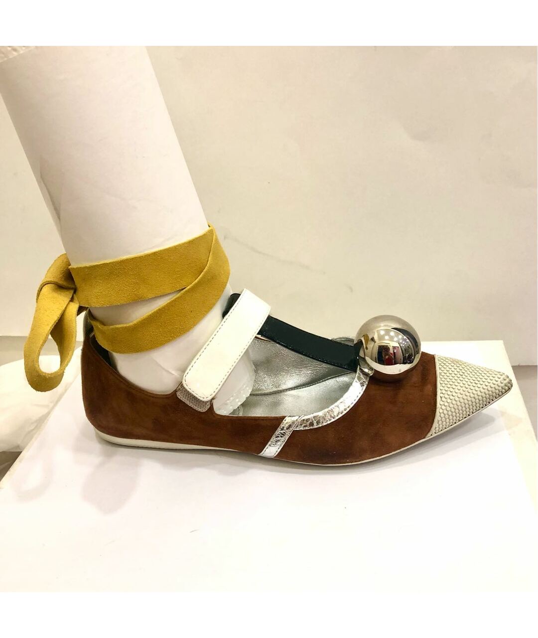 PRADA Коричневые замшевые балетки, фото 5