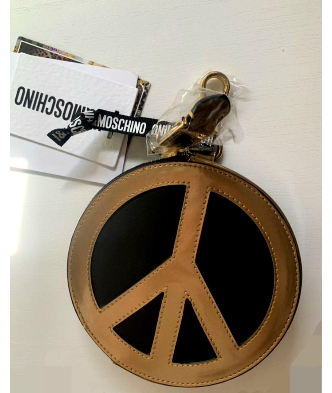 MOSCHINO Золотая поясная сумка из искусственной кожи, фото 6