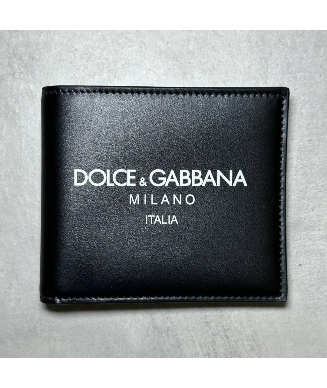 DOLCE&GABBANA Черный кожаный кошелек, фото 7