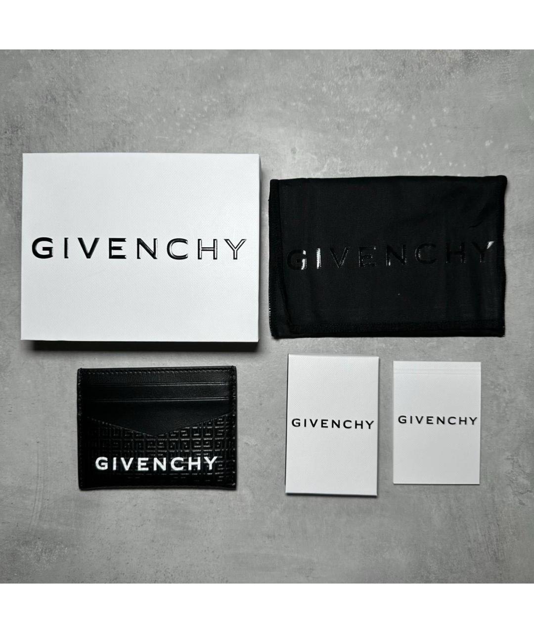 GIVENCHY Черный кожаный кардхолдер, фото 3