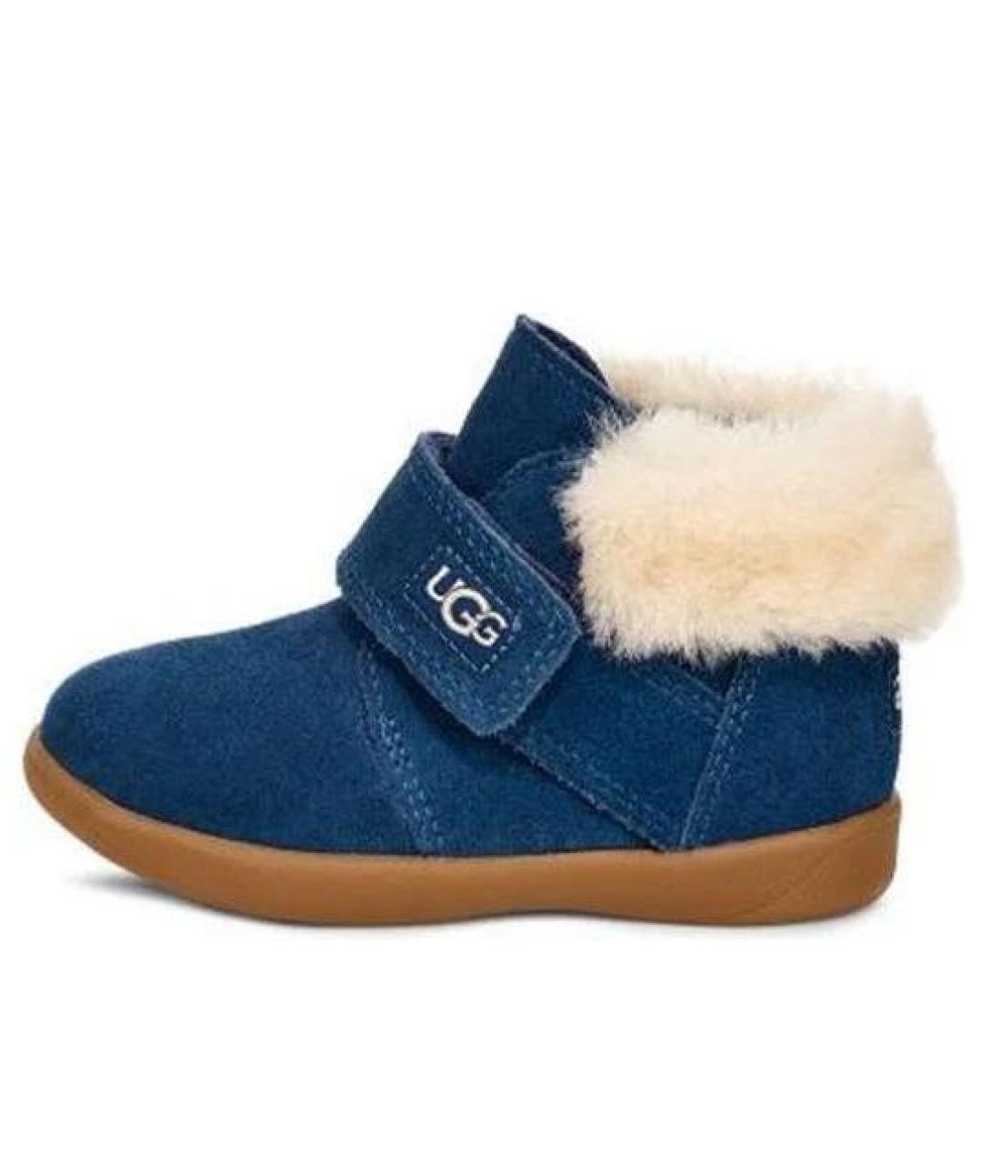 UGG AUSTRALIA KIDS Синие замшевые ботинки, фото 4