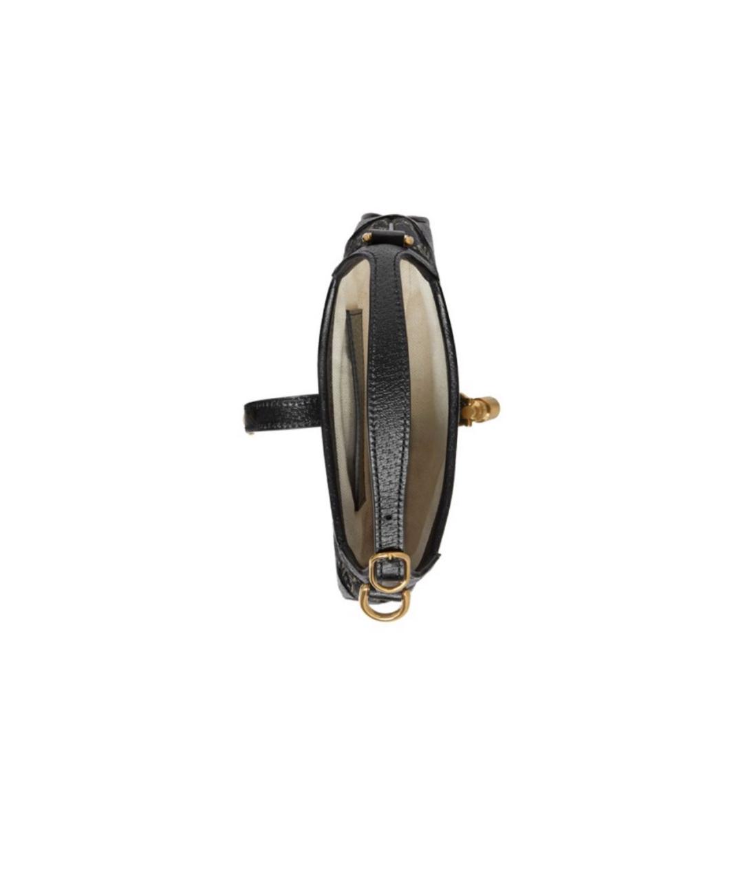 GUCCI Черная деним сумка с короткими ручками, фото 4