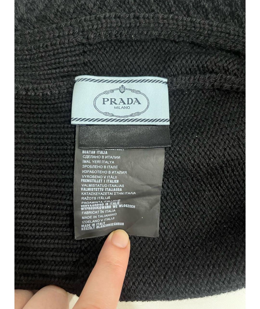 PRADA Черная шапка, фото 3