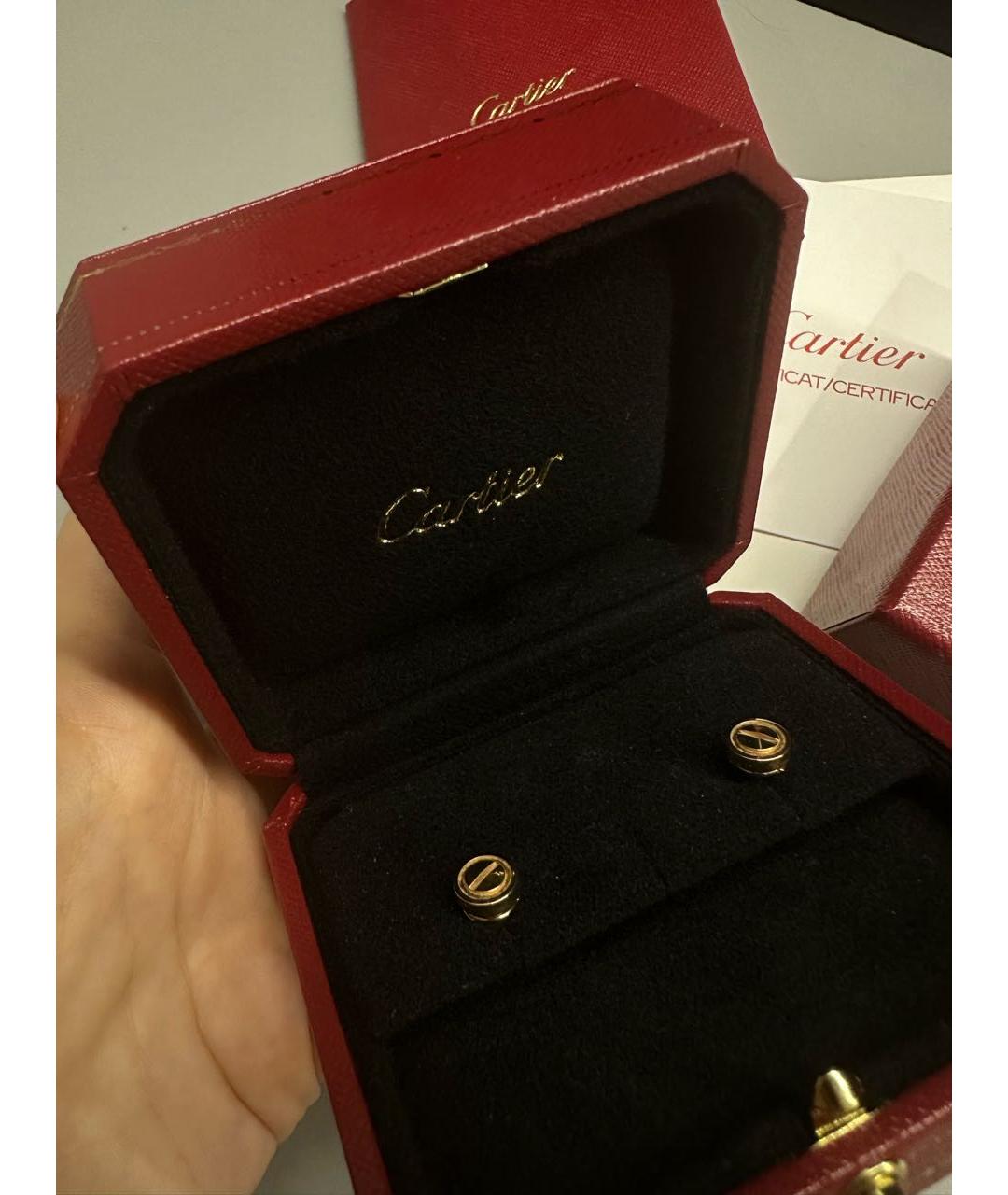 CARTIER Золотые серьги из розового золота, фото 2